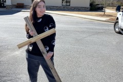 Holding an assembled cross