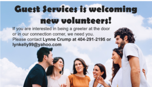 Guest Services is Welcoming New Volunteers!
